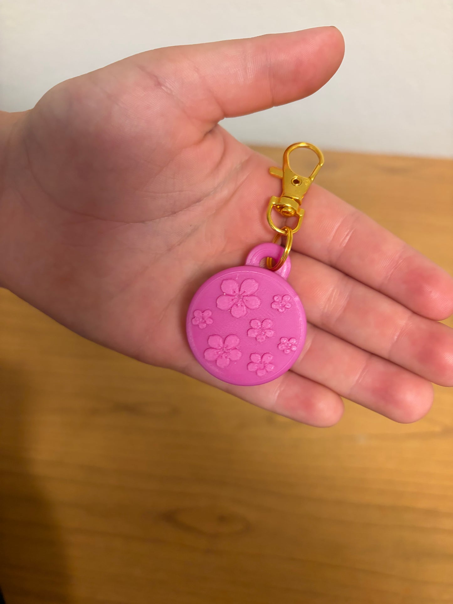 FLORAL PILL CASE KEYCHAIN